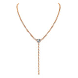Boutique Paris necklace with a heart-shaped aquamarine and diamonds