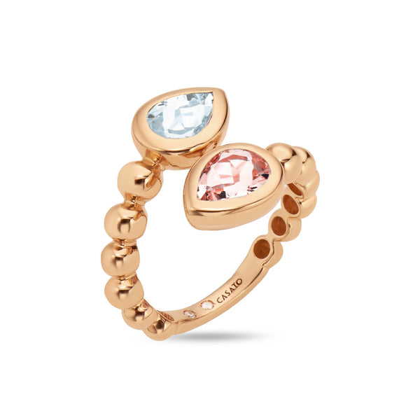 Anello Boutique Paris con acquamarina e morganite