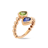 Boutique Paris ring with tanzanite and peridot