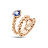 Boutique Paris ring with tanzanite and morganite