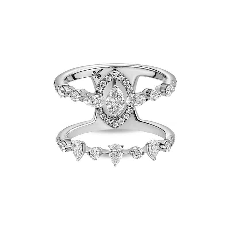 Maureen The Original ring with marquise shaped diamond