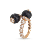 Boutique Portofino ring with onyx and diamonds