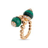 Boutique Portofino ring with malachite