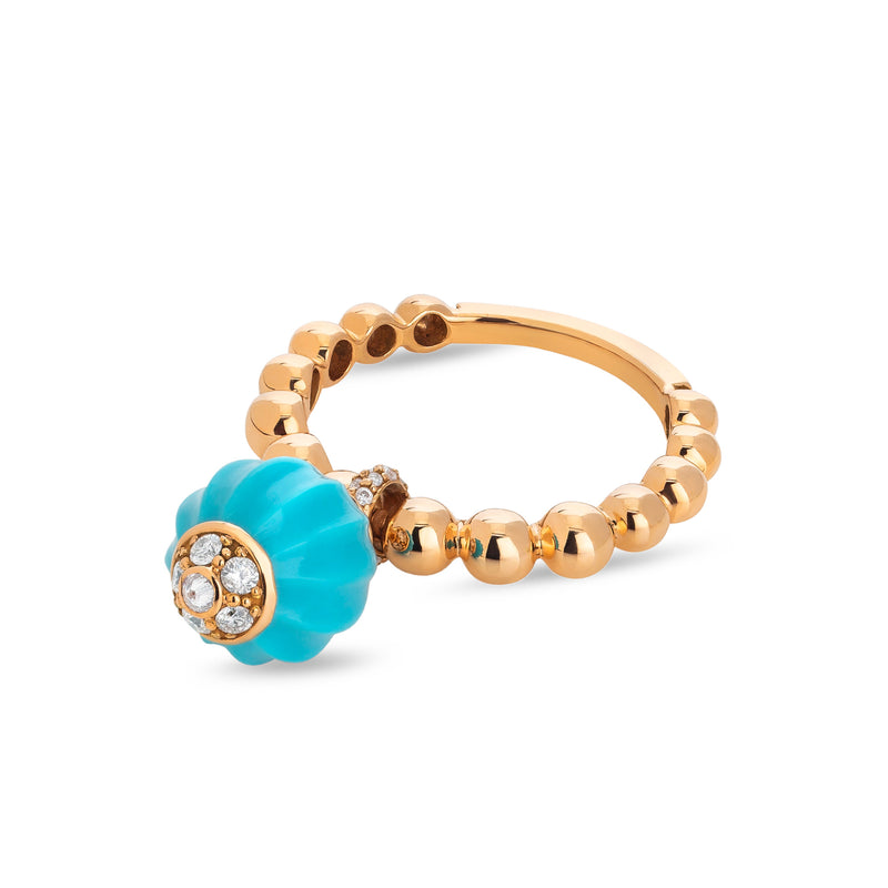 Boutique Portofino ring with turquoise