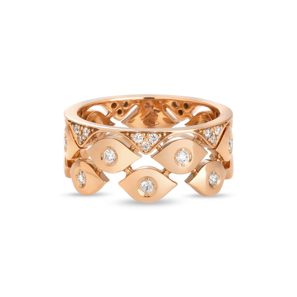 Mikou ring with diamonds