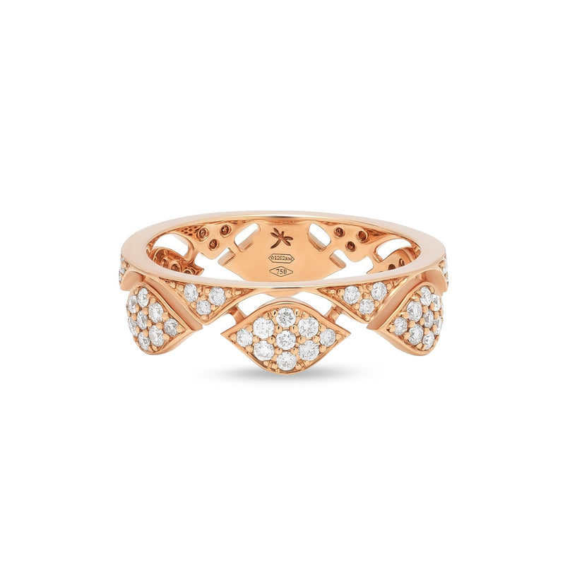 Mikou ring with diamonds