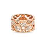 Mikou ring with pavè of diamonds