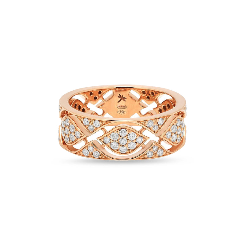 Mikou ring with pavè of diamonds