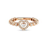 Boutique Icon ring with diamonds and heart shaped central motif