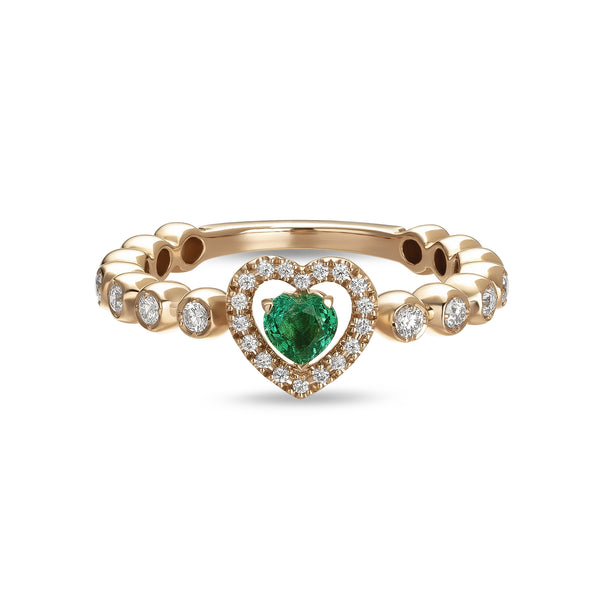 Boutique Icon ring with emerald and diamonds