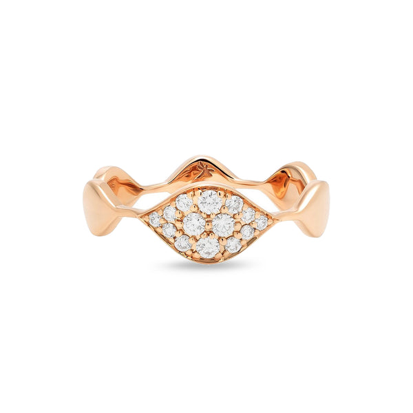 Mikou ring with pavè of diamonds