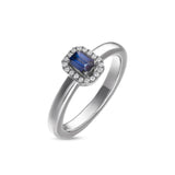 Madame ring with sapphire and diamonds