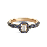 Madame ring with sapphire pavé and diamond