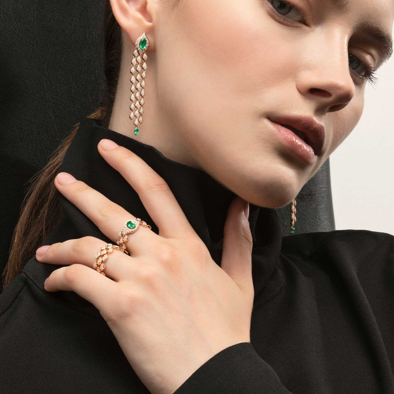 Anello Mikoulette con smeraldo e diamanti