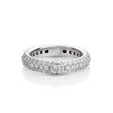 Nobless Oblige ring with diamond pavé