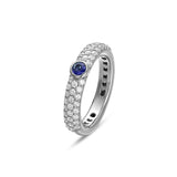 Nobless Oblige ring with sapphire and diamond pavé