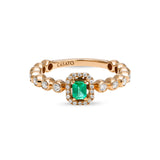 Boutique Icon ring with emerald and diamonds