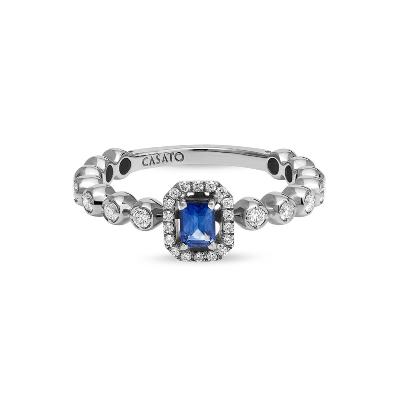 Boutique Icon ring with blue sapphire and diamonds