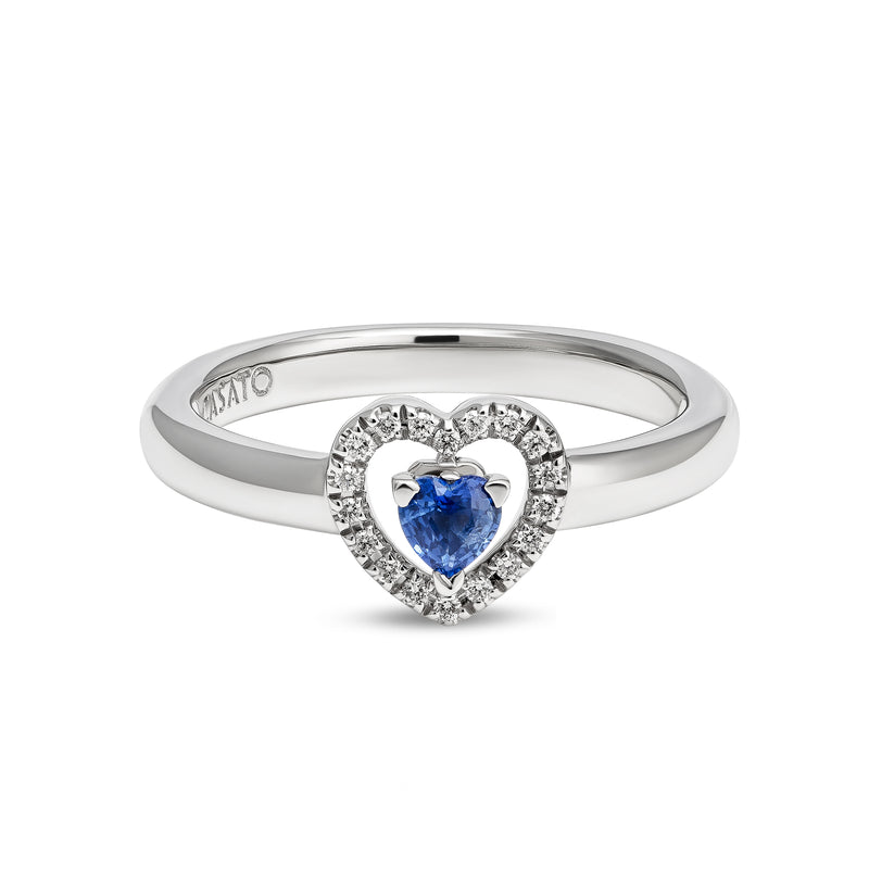 Madame ring with sapphire and diamonds