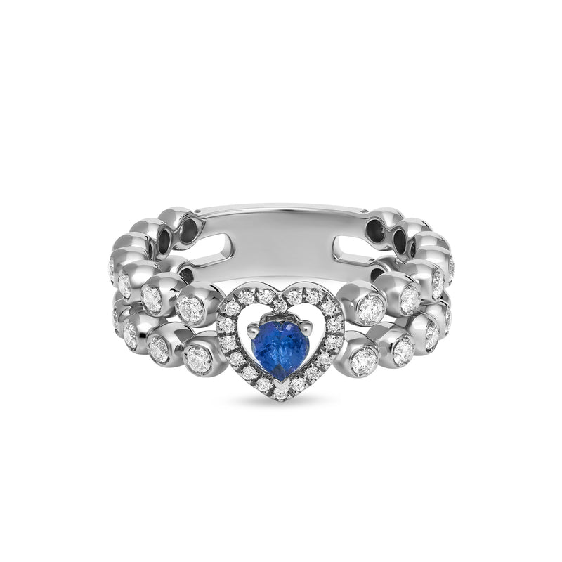 Boutique Icon ring with sapphire and diamonds