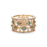 Anello Montmartre con smeraldi e diamanti