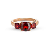 Anello Back to Origin con granato e diamanti
