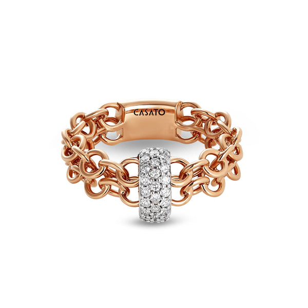 Back to Love ring with diamonds