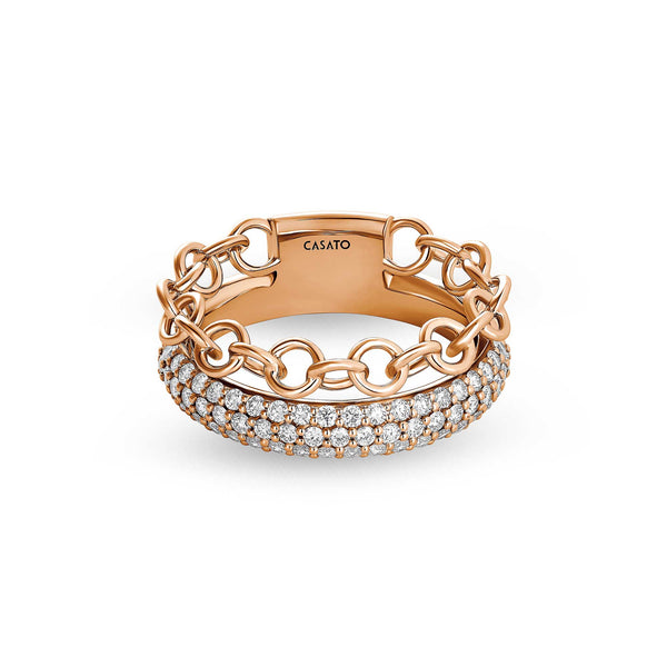 Anello Back to Love con pavé di diamanti