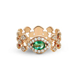 Anello Mikoulette con smeraldo e diamanti