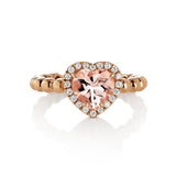 Boutique Paris ring with morganite and diamonds