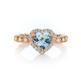 Boutique Paris ring with aquamarine and diamonds