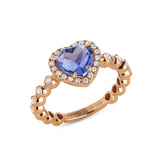 Boutique Paris ring with tanzanite and diamonds