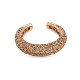 Anello Madame con pavé di diamanti brown