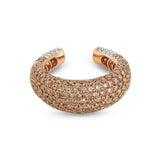 Anello Madame con pavé di diamanti brown