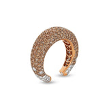 Anello Madame con pavé di diamanti brown
