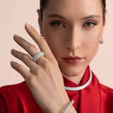 Anello Madame con pavé di diamanti