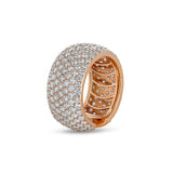 Madame ring with pavé diamonds