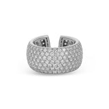 Madame ring with pavé diamonds