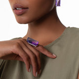 Aqua ring with amethyst