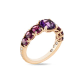 Back to Origin ring with amethyst and rhodolite