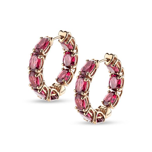 Back to Origin earrings with rhodolite