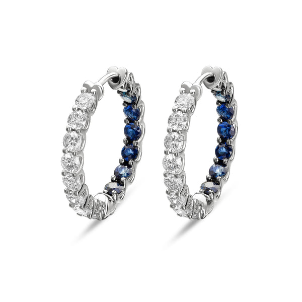 Orecchini Madame con zaffiri blu e diamanti