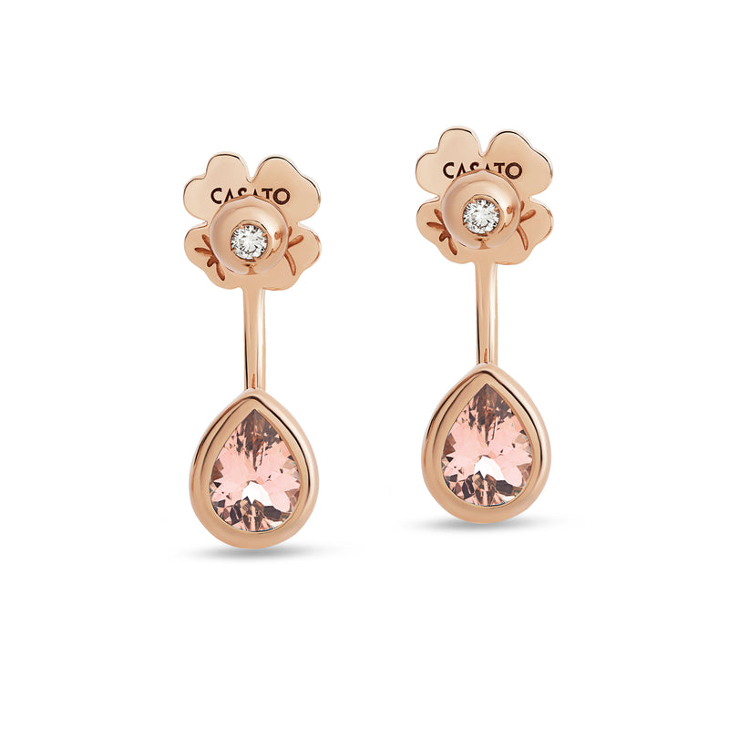 Boutique Paris earrings with pear shaped morganite