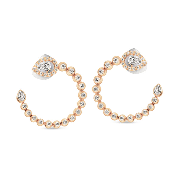 Boutique Icon earrings with pear shaped diamonds