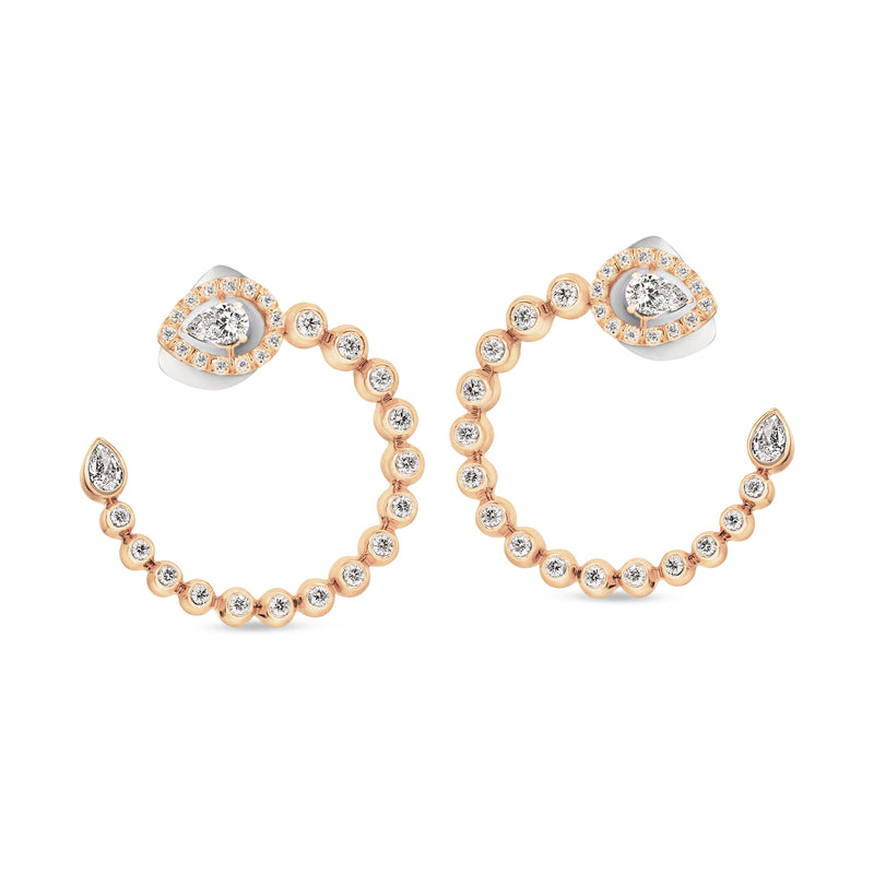 Boutique Icon earrings with pear shaped diamonds