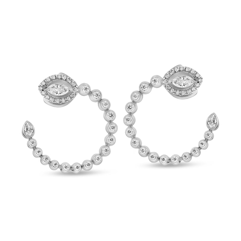 Boutique Icon earrings with pear shaped and marquise diamonds