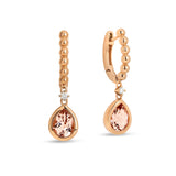 Boutique Paris earrings with pear shaped morganite