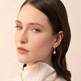 Boutique Paris earrings with pear shaped aquamarine and diamonds