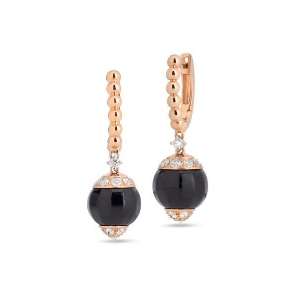 Boutique Portofino earrings with onyx and diamonds