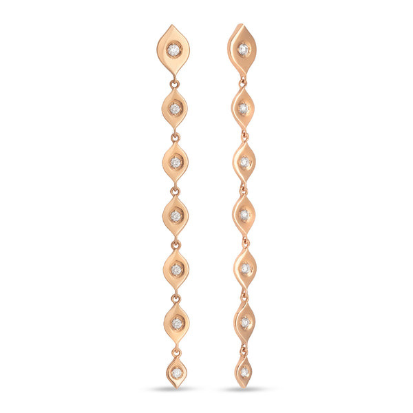 Mikou earrings with one row of diamonds